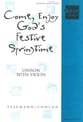 Come Enjoy Gods Festive Springti Unison choral sheet music cover